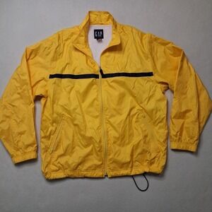 Gap Mens Yellow Ripstop Windbreaker Jacket XL Vintage Y2K May 2000 Gorpcore flaw